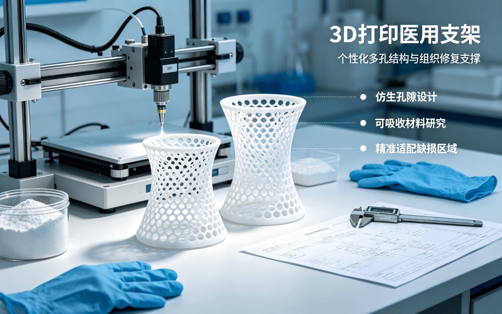 球形多孔β-TCP在3D打印医用支架中的应用